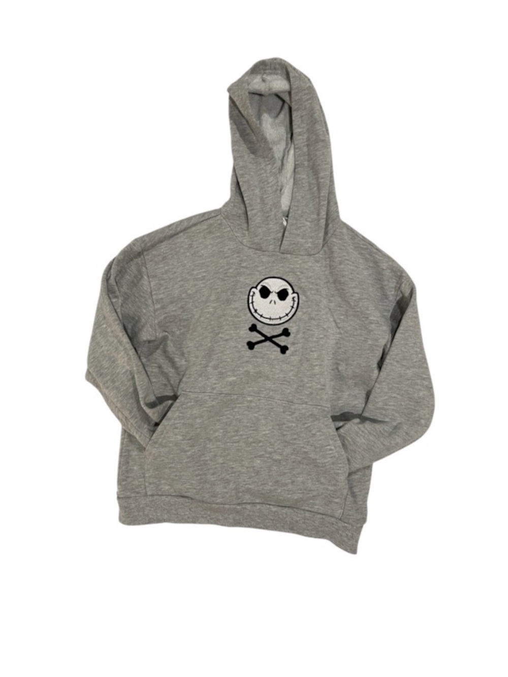 Nightmare Before Christmas Jack Skellington Grey Pullover Hoodie